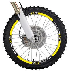 Komplet naklejek (oklein) na felgi (racing) kolor żółty