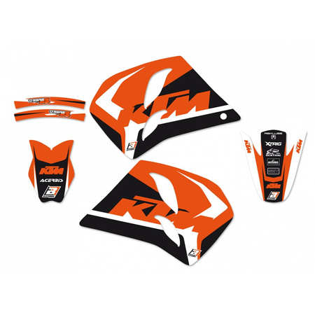Komplet naklejek (oklein) ktm sx 250-360 '93-'97, dream 4 kolor pomarańczowy/czarny