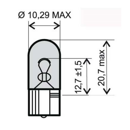 Żarówka T10 12v 5w