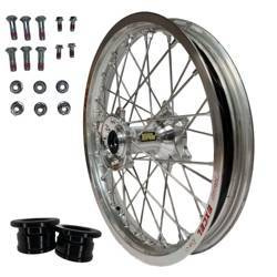 Koło tylne 18 cali 18-2,15 honda crf 250 '02-'13 crf 450 '02-'12 crf 250/450x '04-'17, srebrna obręcz / srebrna piasta / srebrne szprychy / srebrna nyple