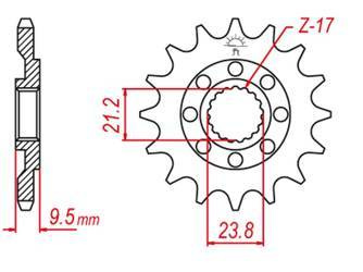 Zębatka przednia 342 14 honda cr 250 '88-'08, crf 450 '02-'22,crf 250r '22-'23, cr 500, trx 450/700 '04-'09 (jtf284.14)