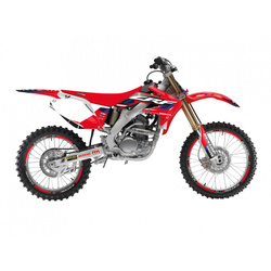 KOMPLET NAKLEJEK (OKLEIN) HONDA CRF 250R '04-'09, CRF 250X '04-'21 DREAM 5 KOLOR CZERWONY CZARNY