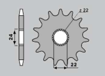 Zębatka przednia 406 16 aprilia 125 rx (90-02), rs 125 (93-08) (jtf394.16)
