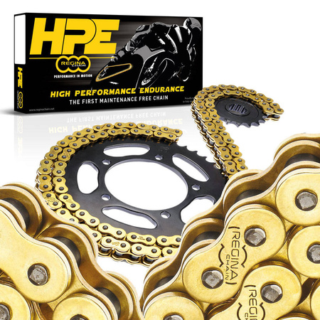 Łańcuch  525hpe (124 ogniwa) z-risupersport / enduro bezobsługowy złoty (zakuwka) (137hpe/1009) (hpe - cena promocyjna)