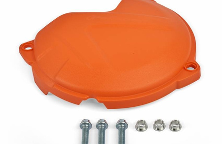 Osłona pokrywy (dekla) sprzęgła ktm xcf/sxf 250/350 16-19 exc-f/xcfw 250/350 `17-19, husqvarna fe 250/350 `19 pomarańczowy