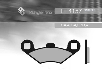 Klocki hamulcowe kh159 spiek metaliczny (złote) polaris (39,6x97x7) (ft 4157)