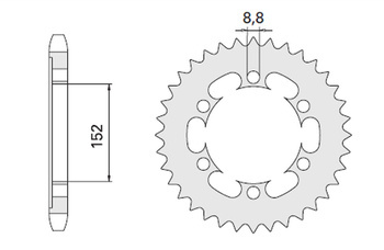Zębatka tylna 841 42 (841-42)  yamaha sr 500 78-80, xt 500 76-80 (łańc. 530)