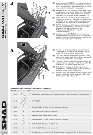 Stelaż kufra tylnego Shad do Yamaha T-Max 530