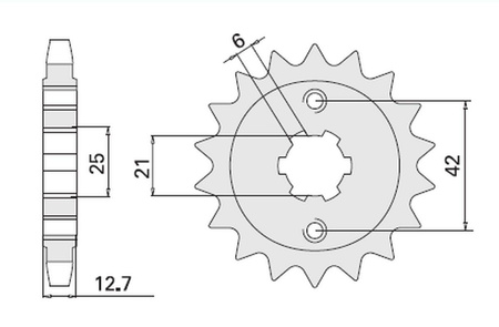 Zębatka przednia 288 17 honda cb550f/k 75-80
