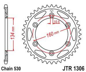 Zębatka tylna 4399 43 honda cbr 900rr '00-'03 (cbr929,954) (439943jt) (łańc. 530)