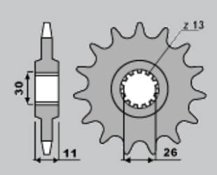 Zębatka przednia 579 17 yamaha fz1 06-13, r1 04-14, fj1100 1200