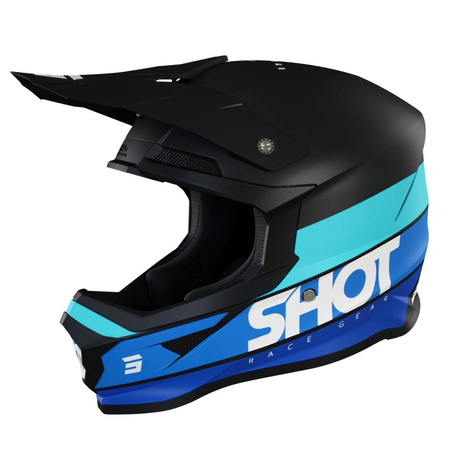 Kask enduro cross Shot Furious Story niebieski/czarny mat