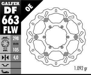 Tarcza hamulcowa przód bmw f 650/700/800 gs 93-13 (298x105x4) wave