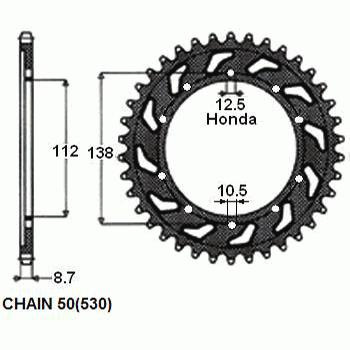 Zebatka napedzana stalowa sunstar sunr1-5485-41