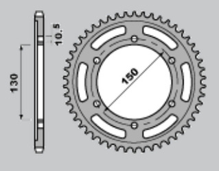 Zębatka tylna 300 49 (30049jt) honda xrv 650 africa twin '88-'89