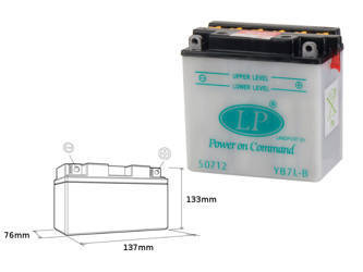 Landport akumulator yb7l-b 12v 8ah 137x76x134 obsługowy - bez elektrolitu (5)