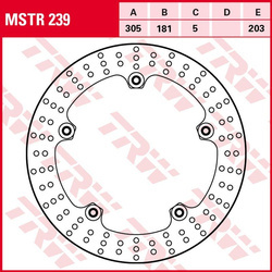 Tarcza hamulcowa przód bmw r 850c/gs/r '05-'01, r 1150gs/adv '99-'05, r 1200 hp2 '04-'06 (305x181x5mm)
