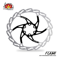 Moto-master bike tarcza hamulcowa rowerowa flame 180x1,8x16,5mm (lakierowany czarny środek)