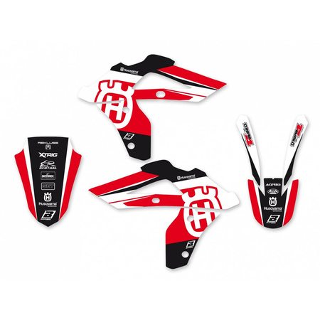 Komplet naklejek (oklein) husqvarna cr/wr 125 '06-'08, wr 250/300 '06-'13 dream 4 kolor czerwony/biały/czarny