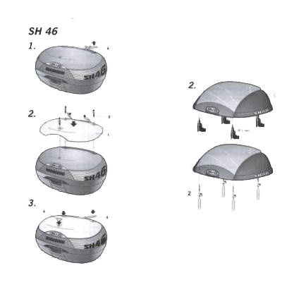 Nakładka kufra Shad SH45 srebrna