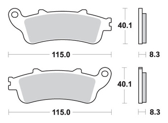 Hamulcowe kh261 / kh281 street excel sinter kolor złoty pasuje do: honda cbr1000rr, gl1800, vfr800 przód
