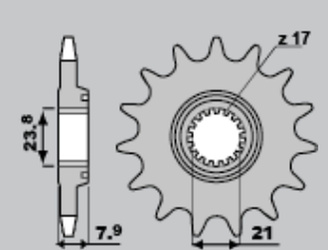 Zębatka przednia 2320 13 honda crf 250r '18-'23 (jtf1344.13) (łańc. 520) (232013)