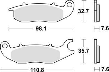 Klocki hamulcowe kh375 organic honda cbf 125 09-16, cbr 125 04-17, przód
