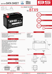Bs akumulator btx9 (fa) (ytx9-bs) 152x88x106 12v 8ah bezobsługowy - zalany (120a) (9)