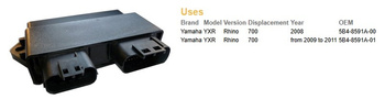 Dze moduł / sterownik silnika ecu yamaha yxr 700 rhino '08-'11 (oem 5b4-8591a-00, 5b4-8591a-01)