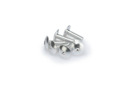 Śruby z anodyzowanego aluminium blister 6 wypukłych śrub m6x20mm srebrne