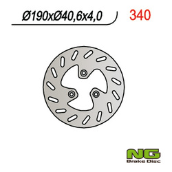 Tarcza hamulcowa przód pgo 50/110/125/150 (190x40,6x4)