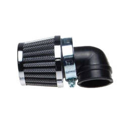 Filtr powietrza 30 mm stożkowy chromowany Kąt 90 Stopni