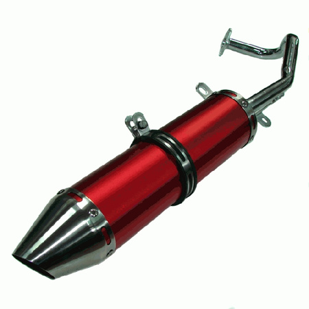 Tłumik wydech sport skuter 4T 139qmb odblokowany czerwony