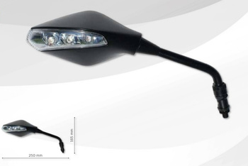 Lusterko prawe uniwersalne z kierunkowskazem kolor czarny m10x1,25