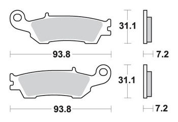 Hamulcowe kh450 off-road racing ng sinter kolor złoty