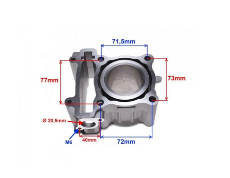 Cylinder Żeliwny Power Force Basic Mbk Nxc Yamaha X-Max Yzf-R125 54mm 4t