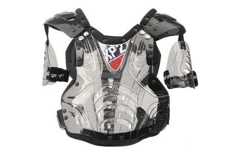 Polisport wyprzedaż osłona klatki piersiowej xp2 z ochraniaczami ramion kolor przeżroczysty/czarny rozmiar uniwersalny
