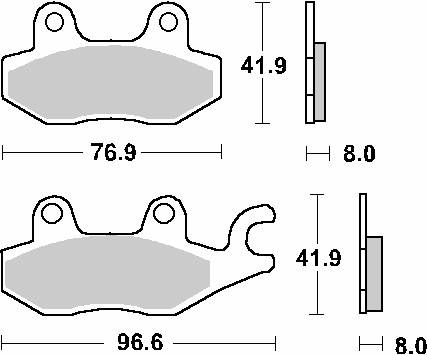 Klocki hamulcowe kh165 / kh215 street ceramic kolor czarny