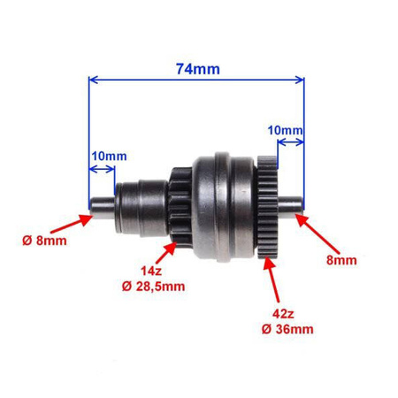 Sprzęgło jednokierunkowe rozrusznika do Tgb bendiks