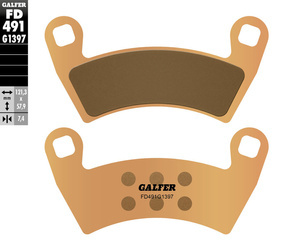 Klocki hamulcowe kh656 polaris rzr spiek metaliczny (złote) atv przód