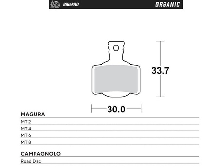 Moto-master bike pro klocki hamulcowe rowerowe organiczne