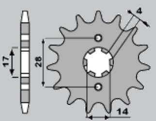 Zębatka przednia 2107 12 derbi 50 gpr/senda (jtf112712)