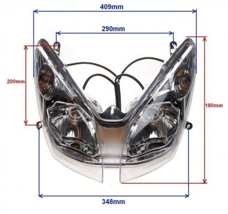 Przednia lampa do skutera Qt-4 Longija