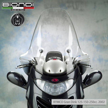 Szyba czołowa biondi z mocowaniami - kymco gran dink 125/150/250, '02 syb8061050