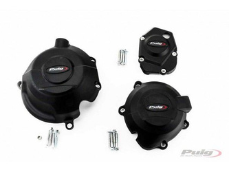 Pokrywy Dekli Silnika Puig Do Kawasaki Z900 17-22 Czarne