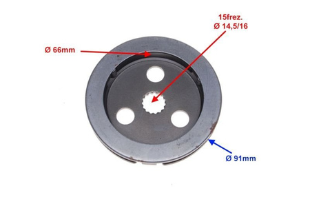 Sprzęgło jednokierunkowe 2T nowy typ na wał 16mm
