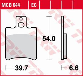 Klocki hamulcowe kh193 organic aprilia rs 50 '95-'98, sr 50 '93-'04, yamaha ya/ym 50 '95-'98, yq 50 aerox '96-'12, bws 100 '99-, przód