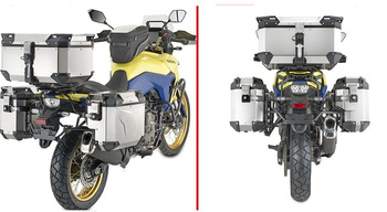 STELAŻ KUFRÓW BOCZNYCH MONOKEY CAM SIDE SUZUKI V-STROM 800 DE / SE '23-'25 - POD KUFRY KVG K'VOYAGER ALU - PRAWY KVGS33 WCIĘTY