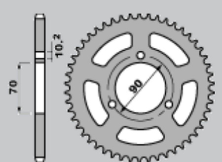 Zębatka tylna 239 45 honda 80 (239-45) (jtr239.45) (łańc.420)