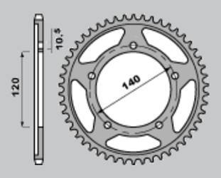 Zębatka tylna 4398 42 thf suzuki gsxr 1000 '00-'05, dl 1000 '02-'06 (a4152061423)